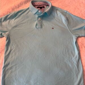 Tommy Hilfiger Men's Light Blue Polo Shirt
